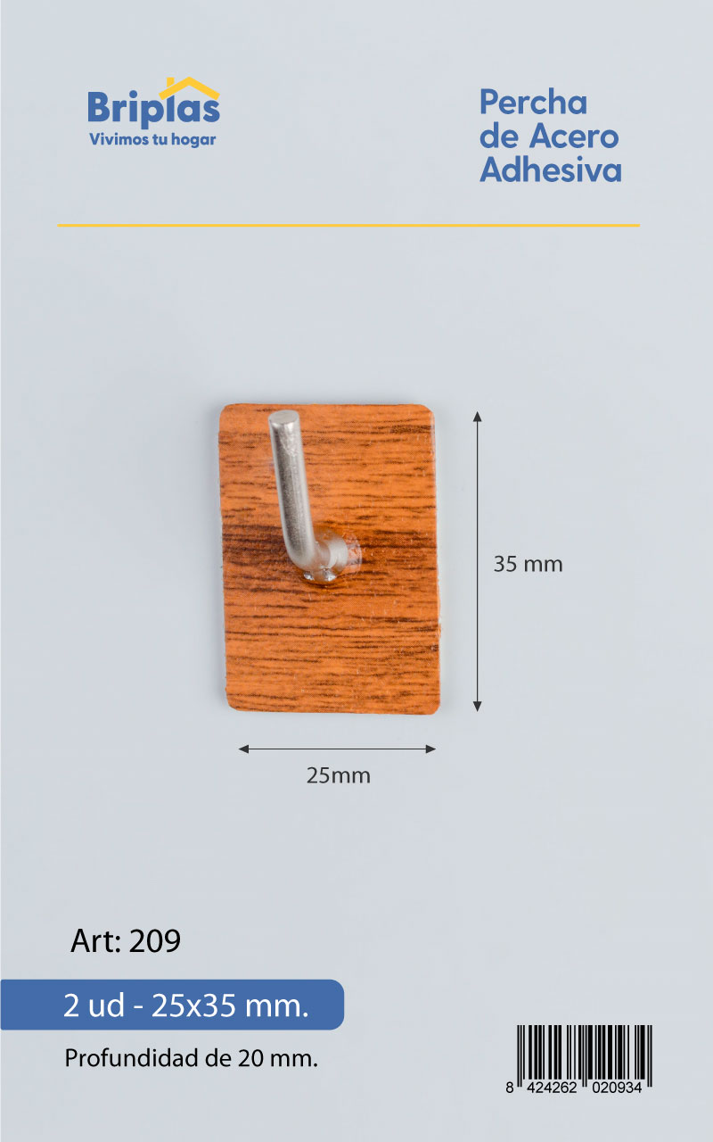 Percha de Acero Adhesiva - REF. 209 - Imagen 4