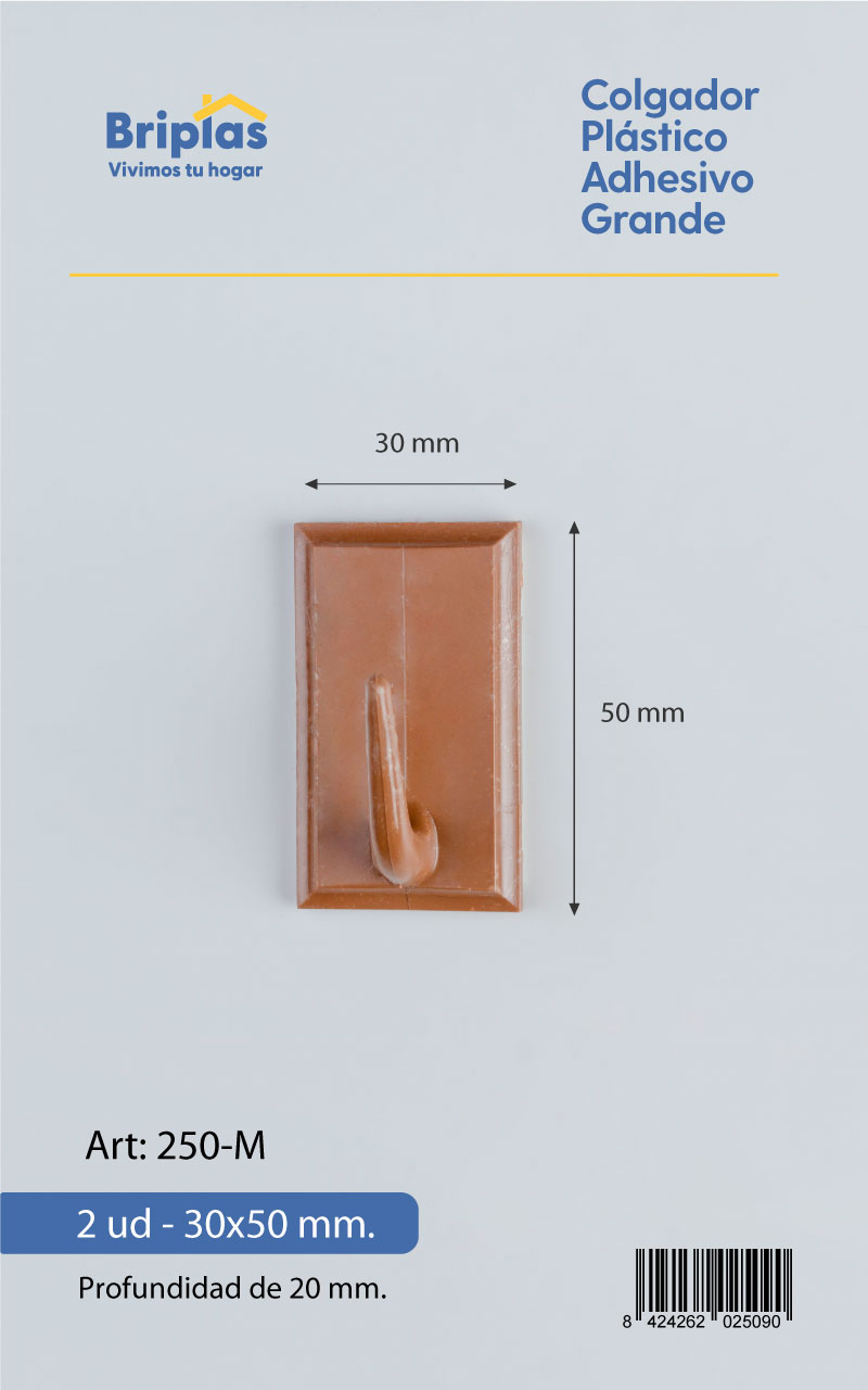 Colgador de Plastico Adhesivo Grande. REF. 250-M - Imagen 4